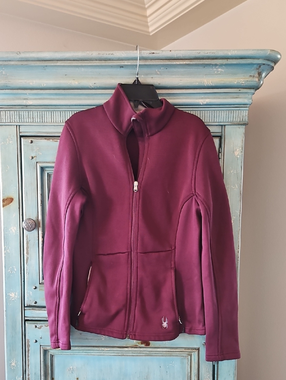 NWOTSpyder Women's Endure Full-Zip Core Sweater Jacket in a maroon or "Fini Wine